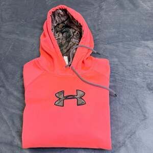 Under Armour Women M Storm 1 caliber Hoodie Pink Real Tree Camo ColdGear 1286058